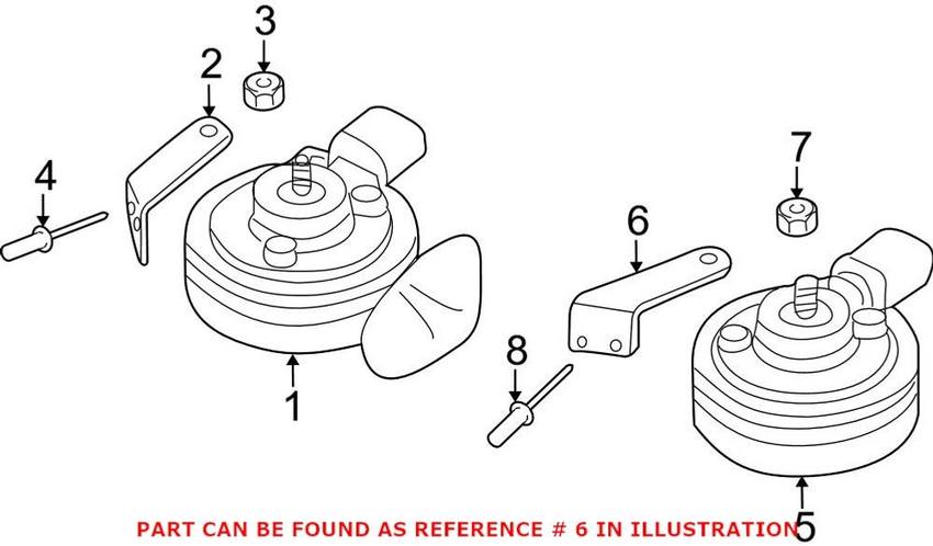 Audi Horn Bracket 8T0951229C